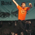 Jim Rose eats some razor blades and dental floss and brings it up tied in a chain.